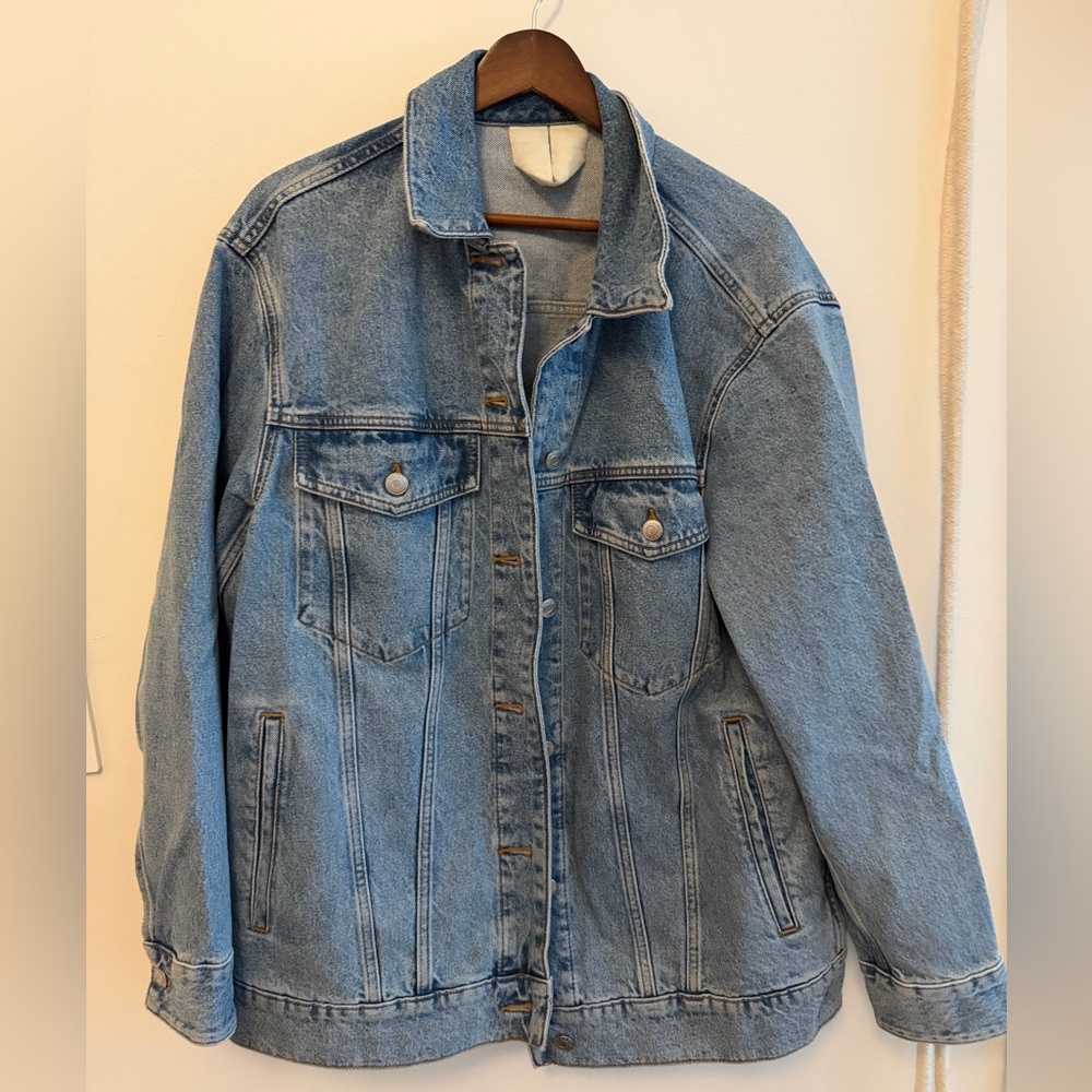 Arket Blue Oversized 100% Cotton Jean Jacket